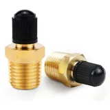 Erzekrim 1/4" NPT Messing Luchtcompressor 2 Stück 1/4 Zoll Messing Reifen Luftkompressor Luftventil Prüfventil Autoventil Tank Füllventile Reifenventil 1/4" Adapter Felgenventile für Auto PKW LKW