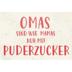 queence Metallbild »Puderzucker IV«, Sprüche, (1 St.) queence Farbe Bild(er): rot