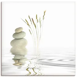 Wandbild ARTLAND "Zen Friede", weiß (farbe bild(er): weiß), B:100cm H:100cm, Bilder, als Alubild, Outdoorbild, Leinwandbild, Poster, Wandaufkleber
