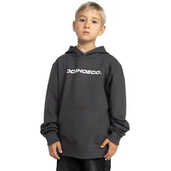 Hoodie DC SHOES "Whereabouts", Kinder, Gr. 10(140-148cm), grau (magnet), [Hauptstoff] 55% Baumwolle, 25% Baumwolle, 20% Polyester, Sweatshirts