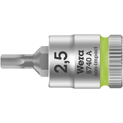 Wera Steckschlüssel Hex-Plus Steckschlüssel-Bit-Einsatz SW 2.5 mm