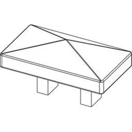 osmo holz OSMO Pfostenkappe Wandanschlusspf. Grau