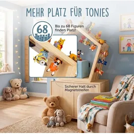 BABY VIVO Kinderregal Fünfeck aus Holz für Toniebox mit magnetischer Aufbewahrung für über 68 Tonies