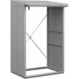 hörmann stauraumsysteme Kaminholzregal Berry 123 x 103 cm Weißaluminium