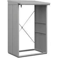 hörmann stauraumsysteme Kaminholzregal Berry 123 x 103 cm Weißaluminium