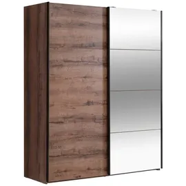 Forte Schwebetürenschrank Jacky 170 x 210 x 61 cm Braun