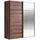 Forte Schwebetürenschrank Jacky 170 x 210 x 61 cm Braun