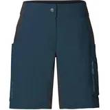 Vaude Damen Qimsa Shorty Bike Shorts, Dark Sea, 38