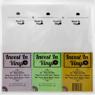 Invest In Vinyl 50 Master-Hüllen aus Reispapier, antistatisch, LP-Innenhüllen, Vinyl-Schallplattenhüllen bieten Ihrer LP-Sammlung den richtigen Schutz, Weiss/opulenter Garten, Standard PH Meter 1492,