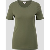 s.Oliver - Jerseyshirt mit Rundhalsausschnitt, Damen, Grün, 46