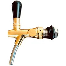 ich-zapfe Kolbenschankhahn 55 mm gold