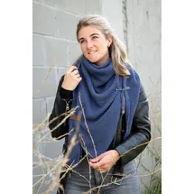 Knit Factory - Dreiecksschal Coco - Damen Strickschal mit Wolle - Umschlagtuch für den Herbst und Winter - Winterschal - Dreieckstuch - Hochwertige Qualität - XXL Schal - 190 x 85 cm - Baked Apple - 190x85 cm