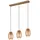 Trio Bidar 3-flg. ⌀15 cm braun Holz, Metall