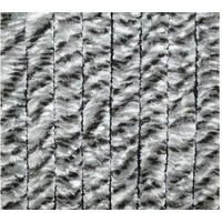 Arisol Flauschvorhang, 100x205cm, weiß/grau/schwarz meliert