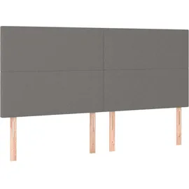 vidaXL Boxspringbett 180 x 200 cm Dunkelgrau