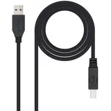 NANOCABLE USB-A auf USB-B 2 m Schwarz