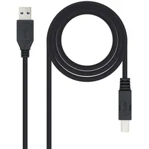 NANOCABLE USB-A auf USB-B 2 m Schwarz