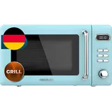 Cecotec Digitaler Mikrowellenherd Mit Grill Proclean 5110 Retro Blue, 20L, 700W,
