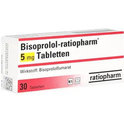 Bisoprolol-ratiopharm 5 mg Tabletten 30 St