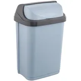 KEEEPER Abfallbehälter mit Rolldeckel, 10 l, 25,5 x 19 x 39 cm, Rasmus, Blau (Nordic Blue)