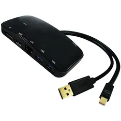 Value USB 3.2 Gen 1 Mini DP Docking Station (Docking Port), Dockingstation + USB Hub, Schwarz
