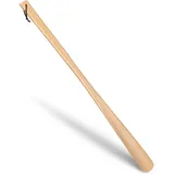 ZOMAKE Schuhlöffel aus Holz Lang,70 cm Holzschuhlöffel Design Damen Herren Schuhlöffel Langer Stabil,Schuhanzieher mit Hängendem Seil für Senioren Kinder - 70