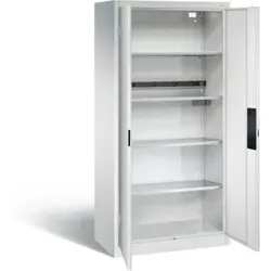 C+P Akku-Ladeschrank für 5 E-Werkzeuge, H1950xB930xT500mm, Lichtgrau