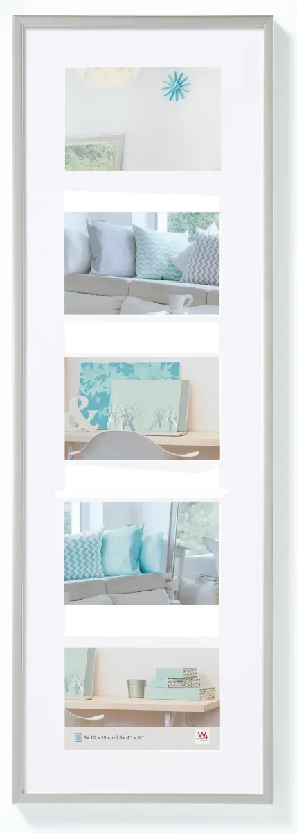 Walther Bilderrahmen New Lifestyle Kunststoff Silber / Normalglas / Floatglas / ...