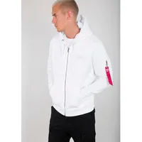 Alpha Industries Back Print Zip Hoody weiß Größe XL