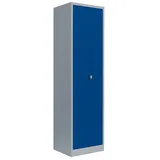 Lüllmann Putzmittelschrank 510721 enzianblau, lichtgrau 60,0 x 50,0 x 180,0 cm, aufgebaut, 1 St.