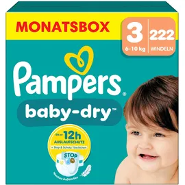 Pampers Baby-Dry 6 - 10 kg 222 St.