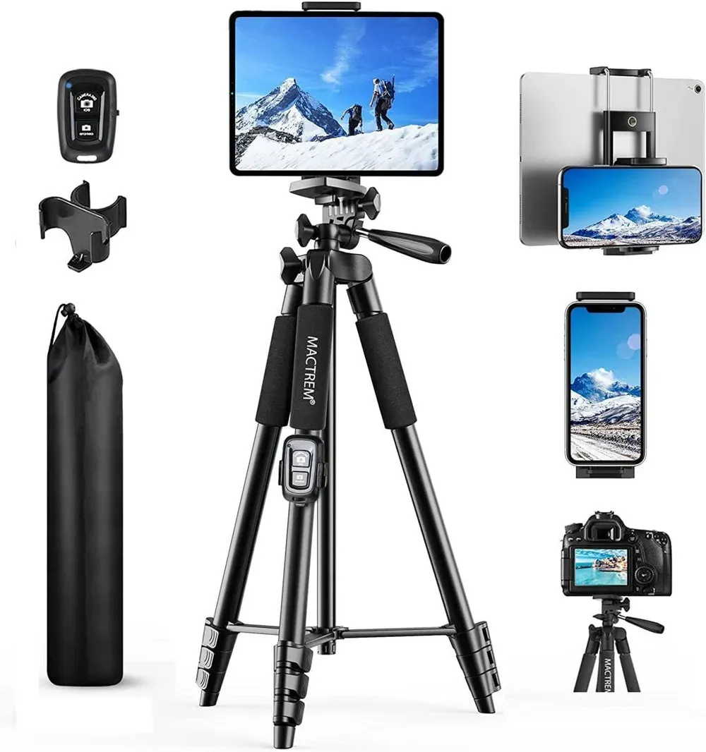 Handy Stativ 2024 Upgrade 165cm Kamera Smartphone iPad 360° Drehung Tripod