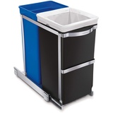 simplehuman CW1016 Küchenabfalltrennungssystem Schwarz, Blau