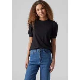 Vero Moda Vmkerry 2/4 O-NECK TOP VMA Noos Shirt, schwarz, XS EU