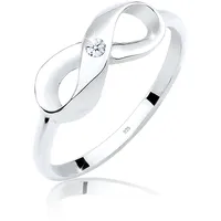 Elli DIAMONDS Ring Women Infinity Symbol Elegant with Diamond (0.03 ct.) in 925 Sterling Silver