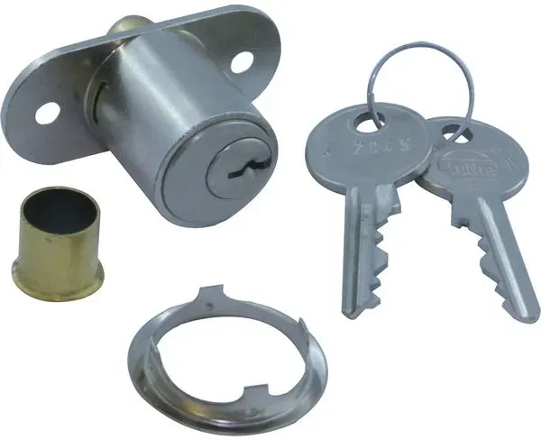 JUNIE Zylinder-Druckschloss 2960 - Zylinder Messing , verschiedensperrend , vsp. Vernickelt
