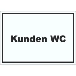 HB-Druck Kunden WC Aufkleber mit Text Toilette waagerecht A8 (52x74mm)