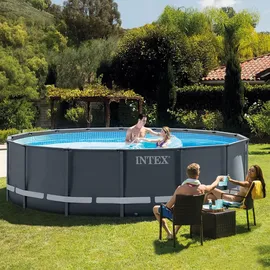 Intex Frame Pool 488 x 132 cm Ultra XTR Set Rundpool mit Sicherheitsleiter