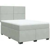 vidaXL Boxspringbett 140 x 200 cm Hellgrau