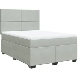 vidaXL Boxspringbett 140 x 200 cm Hellgrau