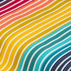 Liegestuhlstoff / Allround-Gewebe "Streifen Regenbogen", 44 cm breit, bunt
