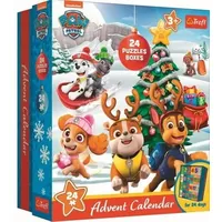 TREFL 93613 Adventskalender mit 24 Minipuzzlen á 24 Teilen Paw Patrol