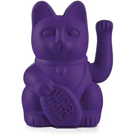 donkey Products Lucky Cat Winkekatze in der Farbe Violett aus Kunststoff, 15cm, 330465