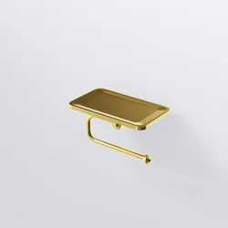 Steinberg Serie 550 Papierhalter mit Ablage, Accessoires, brushed gold