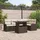 vidaXL Gartenlounge-Set 6-tlg. Braun