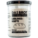 brotstoff - Lieblingsknifte - DAS BROT AUS DEM GLAS, Brotbackmischung und Backform – ideal als Einzugsgeschenk, als Geburtstagsgeschenk, oder als Gastgeschenk, 1 Glas wiederverwendbar als Backform