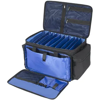 AKOZLIN DJ-Kabel-Dokumententasche mit abnehmbaren Trennwänden und Kabeltaschen an der Unterseite, für Musiker, Reise-Gigbag für 15-Zoll-Laptop, professionelle DJ-Ausrüstung(10Partition- 50×31x31cm)