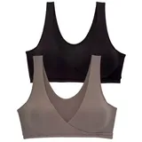 PETITE FLEUR Still-BH Damen taupe+schwarz Gr.42