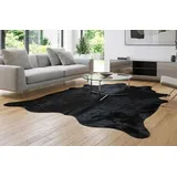 Kuhfelle Online & Nomad KUHFELL STIERFELL SCHWARZ GEFÄRBT ca. 200 x 210 cm KUHFELL Teppich SCHWARZ