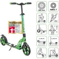 Six Degrees Aluminium Scooter 205 mm hellgrün